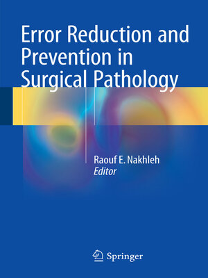 cover image of Error Reduction and Prevention in Surgical Pathology